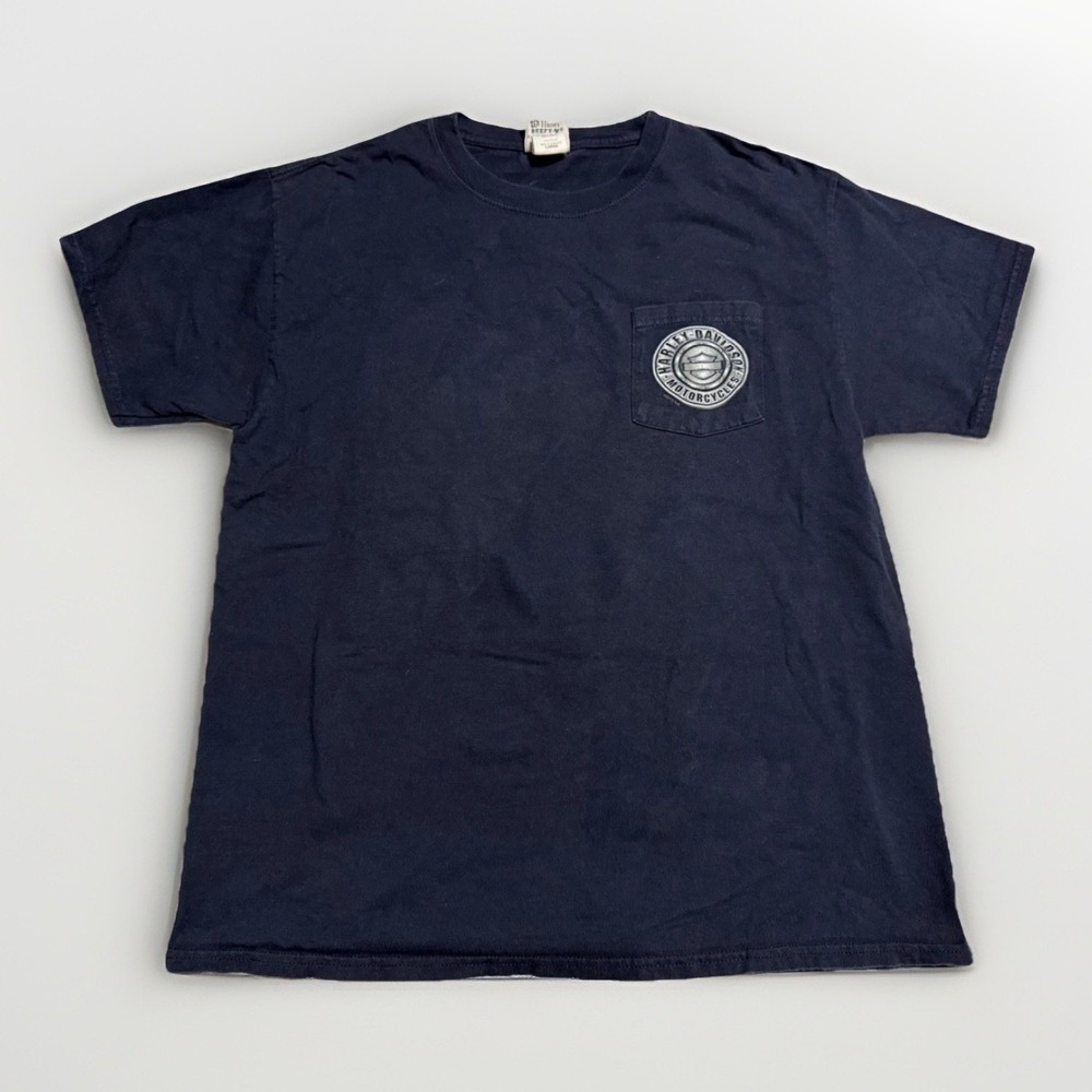 Harley Davidson Dothan‎ Alabama Pocket Tee Large Black Beefy-T